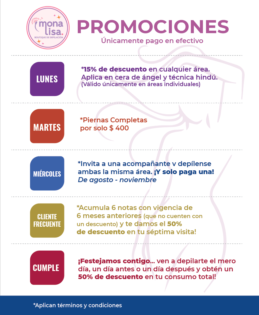 Promociones depilación con cera